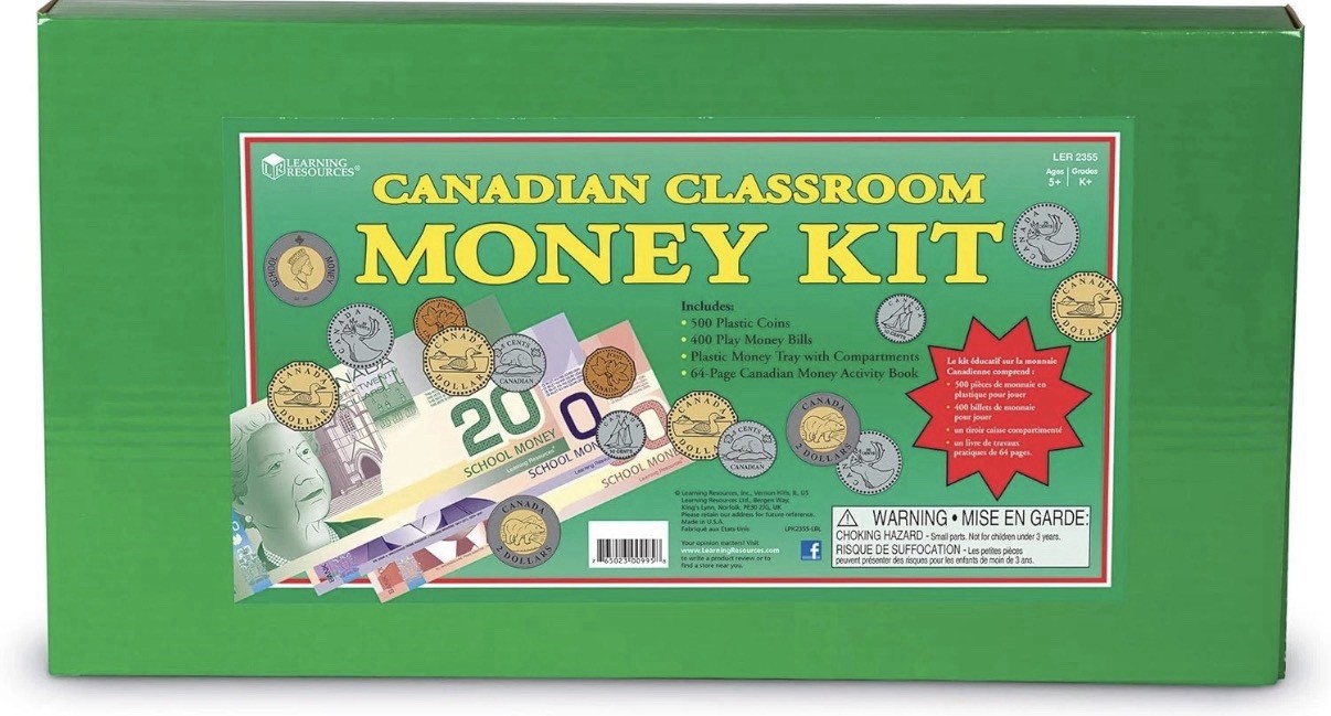 Canadian Classroom Money Kit, Play Money for Kids, Grades K+ | Ages 5+