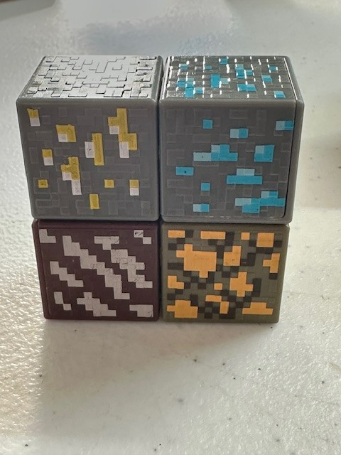 Minecraft Periodic Table Of Elements 25 Blocks Loose Mattel Mojang Various Sizes