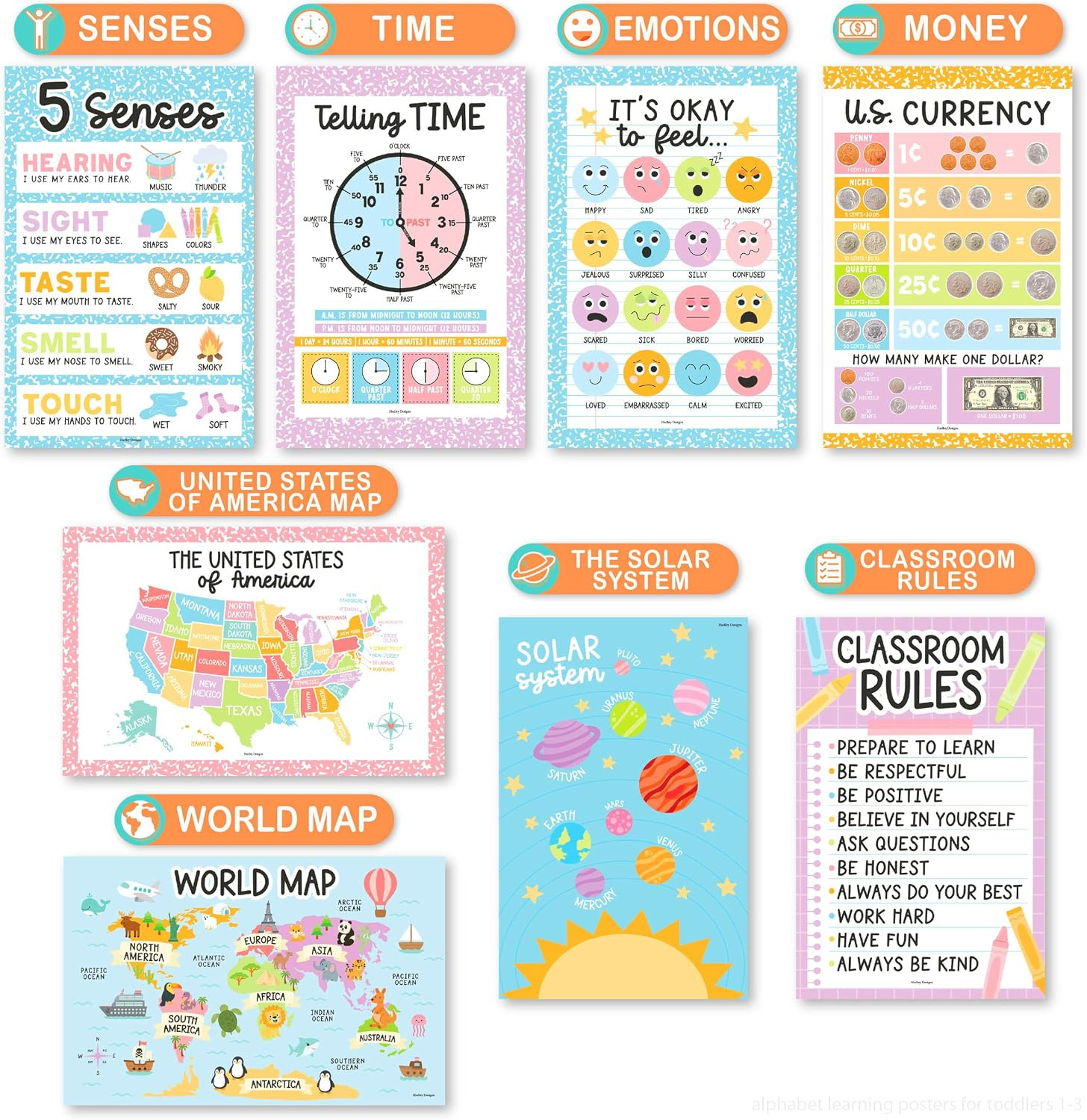 16 Educational Posters for Classroom Decor – Learning Posters