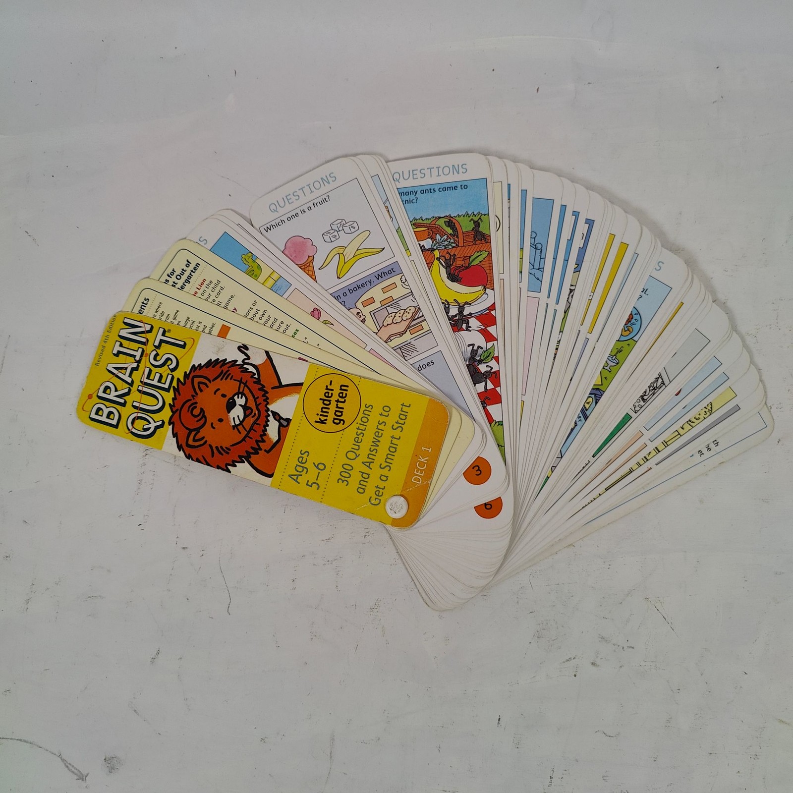 Brain Quest Flash Cards Deck 1 Kindergarten Ages 5-6 300 Q&A Preschool Workman