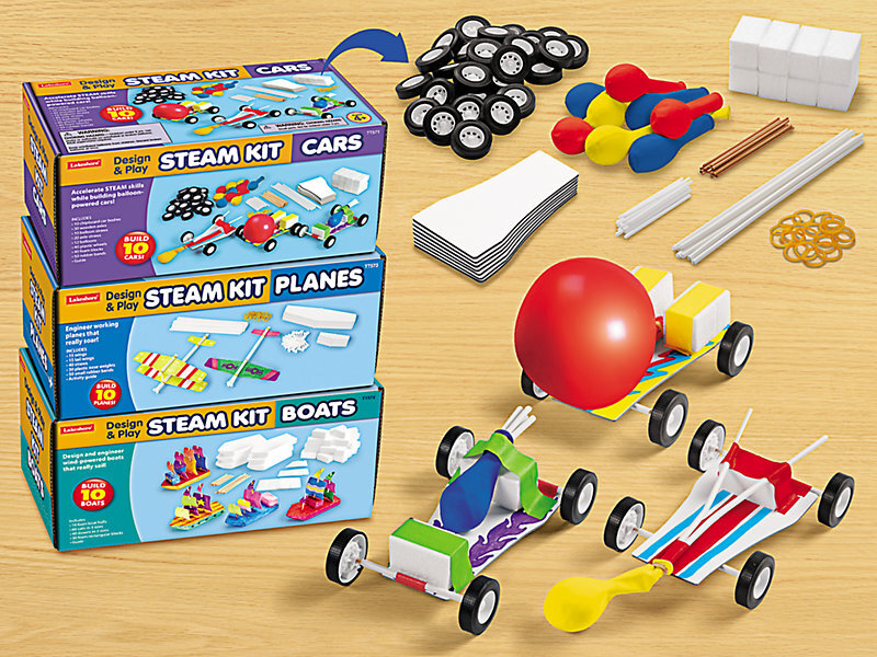 NEW Lakeshore Design & Play STEAM Kits – Complete Set : Cars Planes Boats