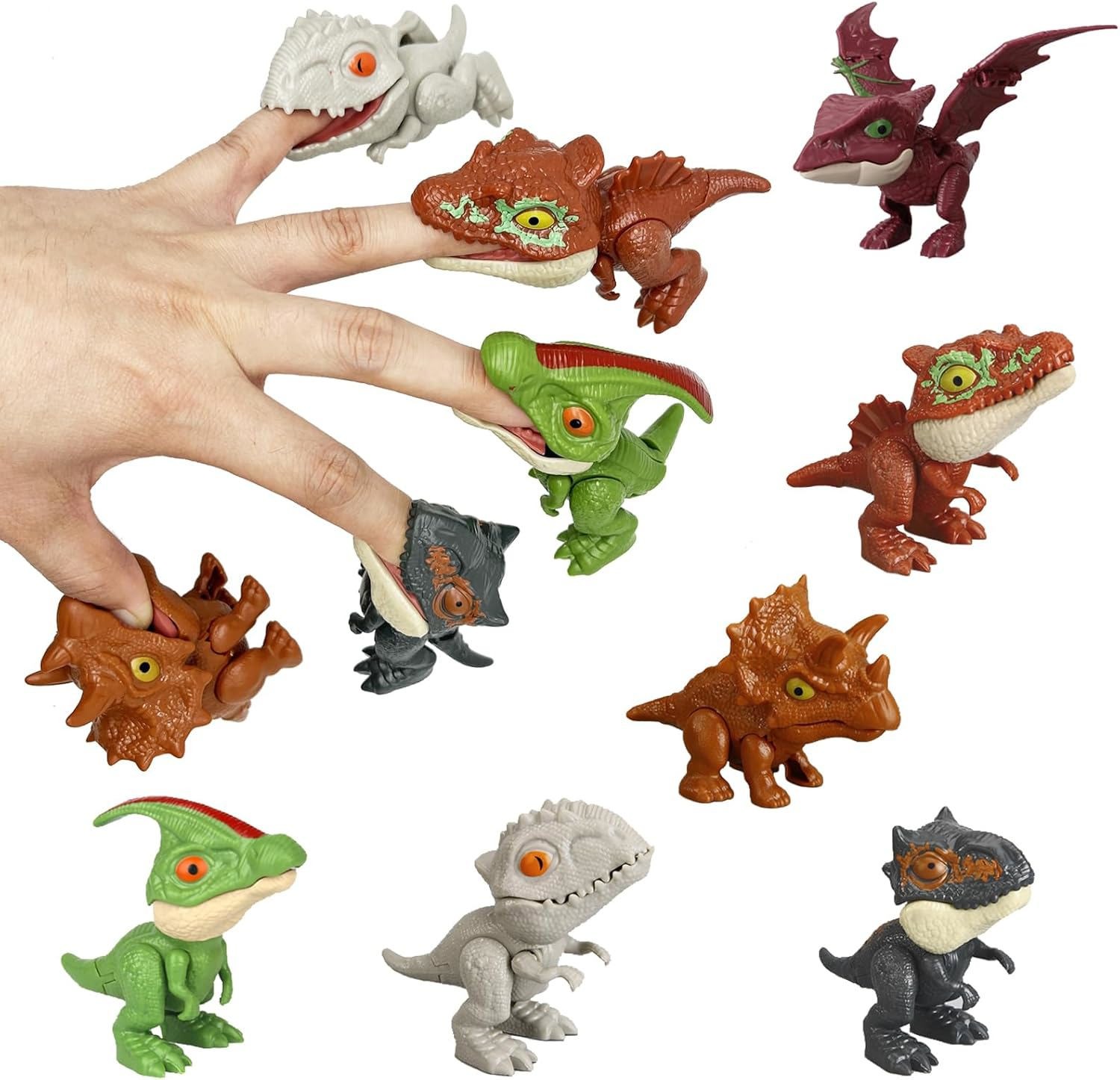 20/24Pc Finger Dinosaur Tricky Tyrannosaurus Model Biting Hand Dino Toy for Kids
