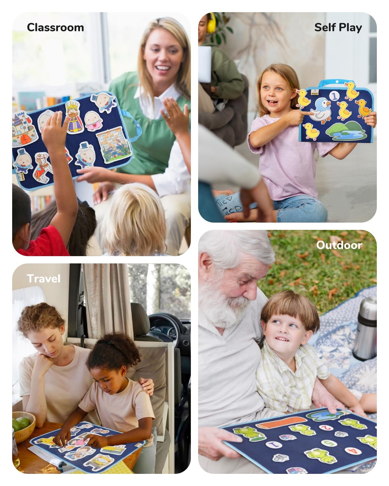 CHEFAN 12 Pack Felt Storyboard Pieces for Toddler, Flannel Board Stories for …