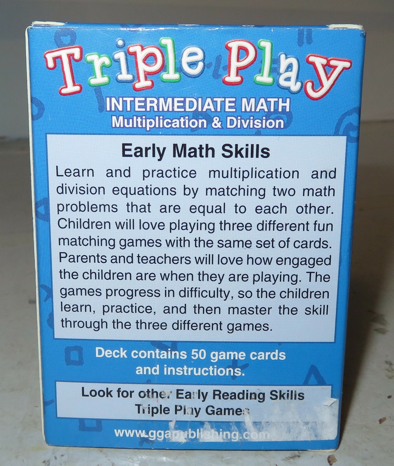 TRIPLE PLAY Cards for Learning Center Intermediate Math Teaching Multiply Divide