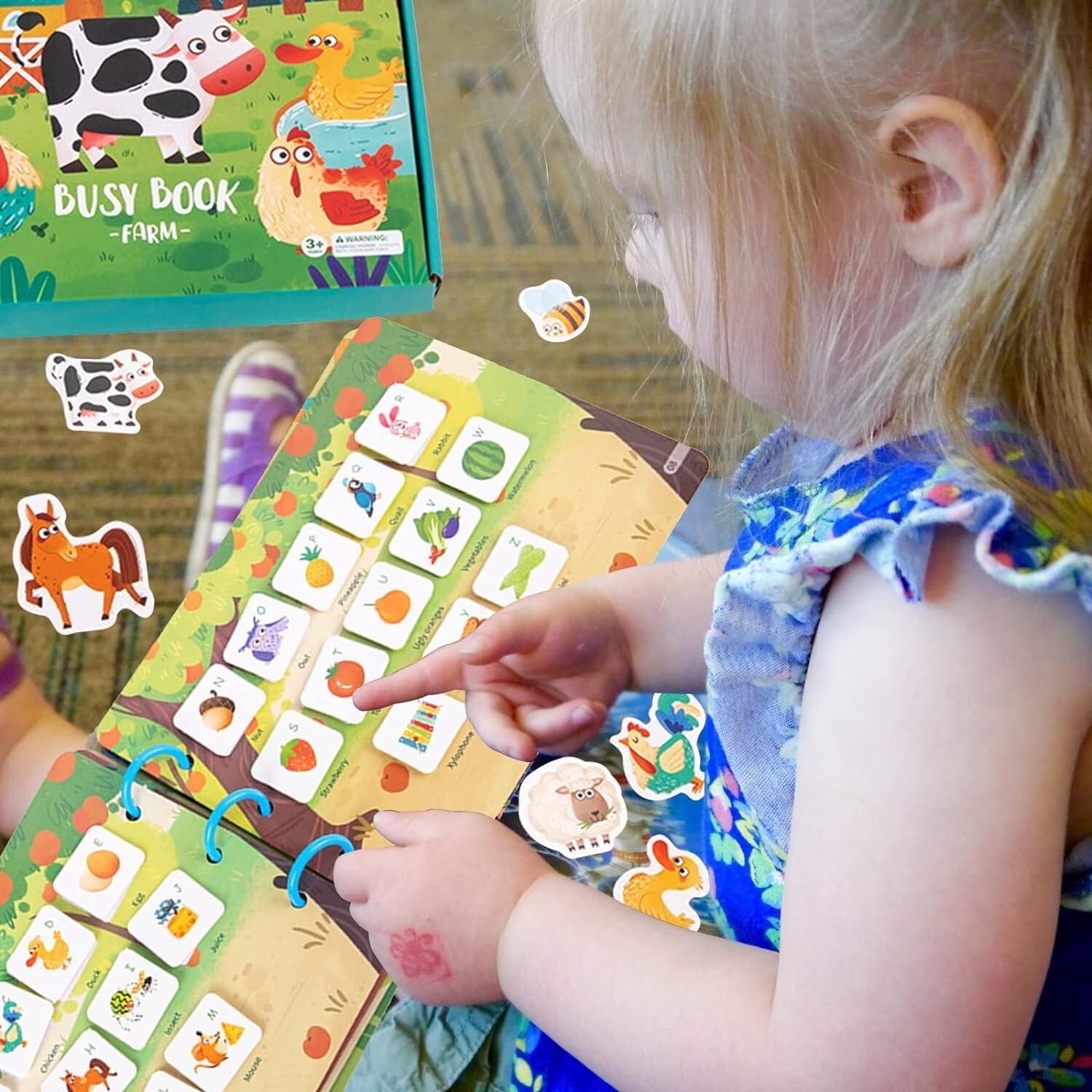 DIY Quiet Book for Toddlers, Montessori Busy Book for Kids, Dinosaur Preschool