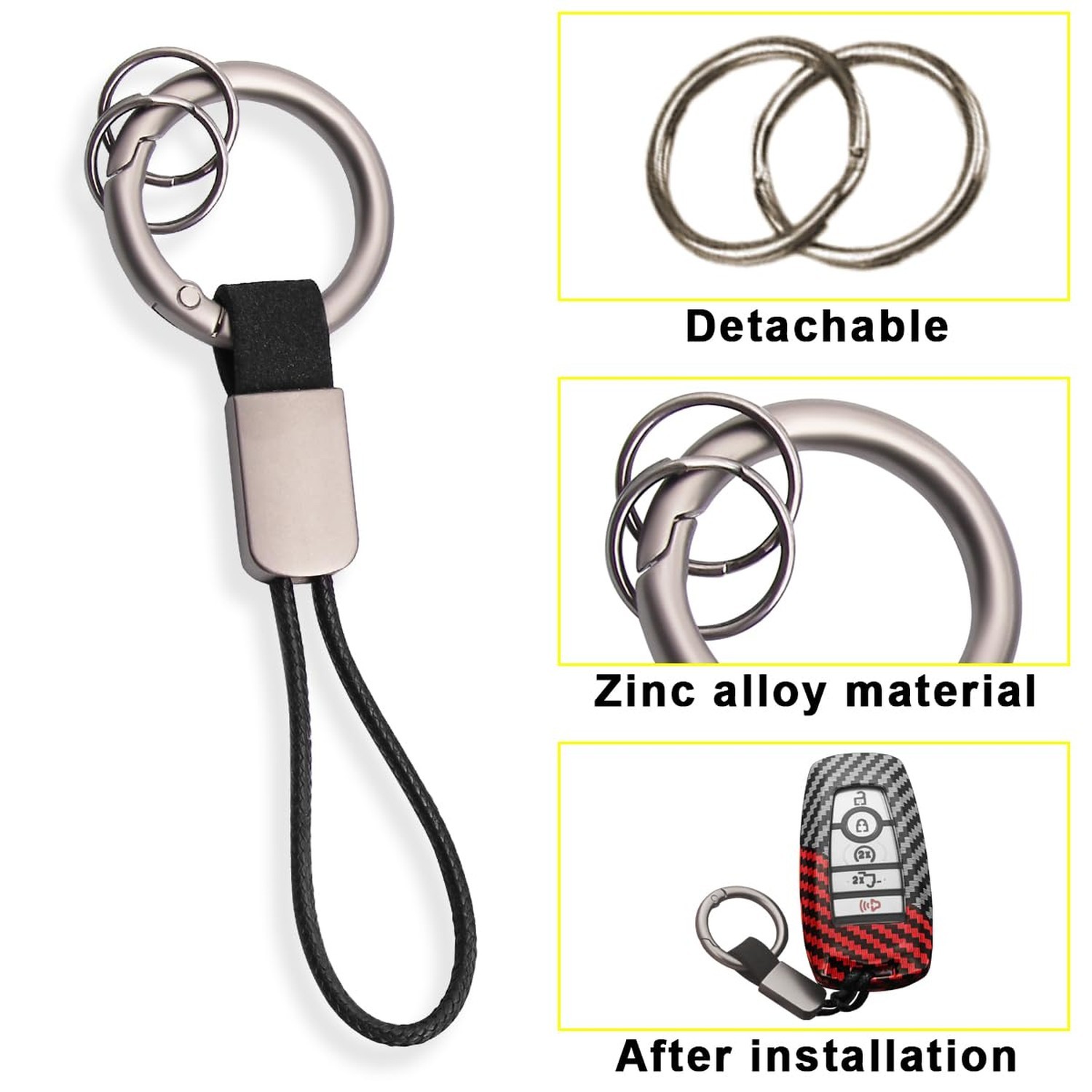 Car Key Shell Case Holder Protector Keychain Compatible for Ford Mustang F150…