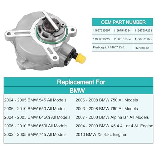 AULINK 11667545384 Brake Booster Vacuum Pump 11667635657 for BMW (Engine