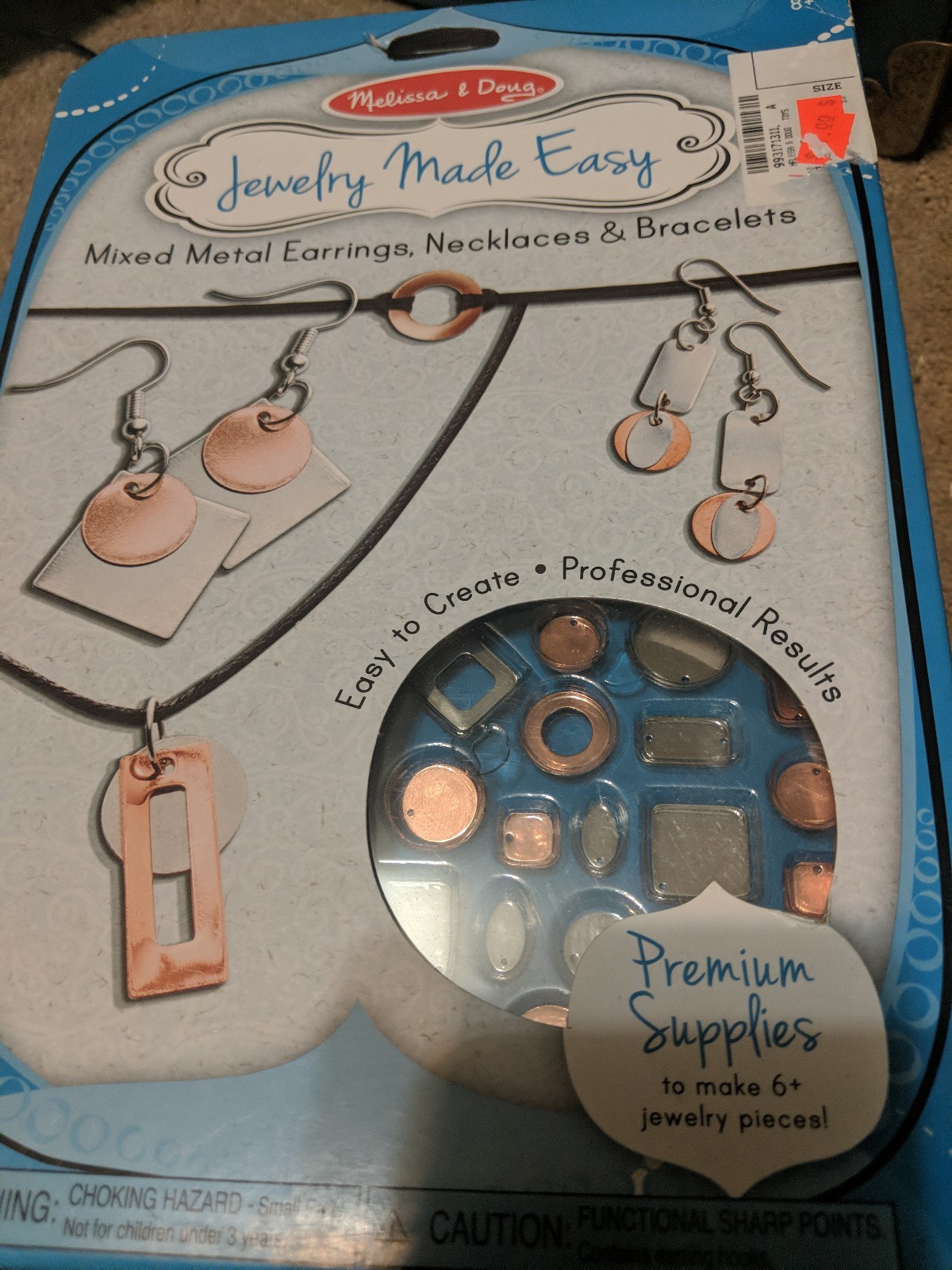 Melissa and Doug Jewelry Made Easy Mixed Metal Earrings Necklaces Bracelets New