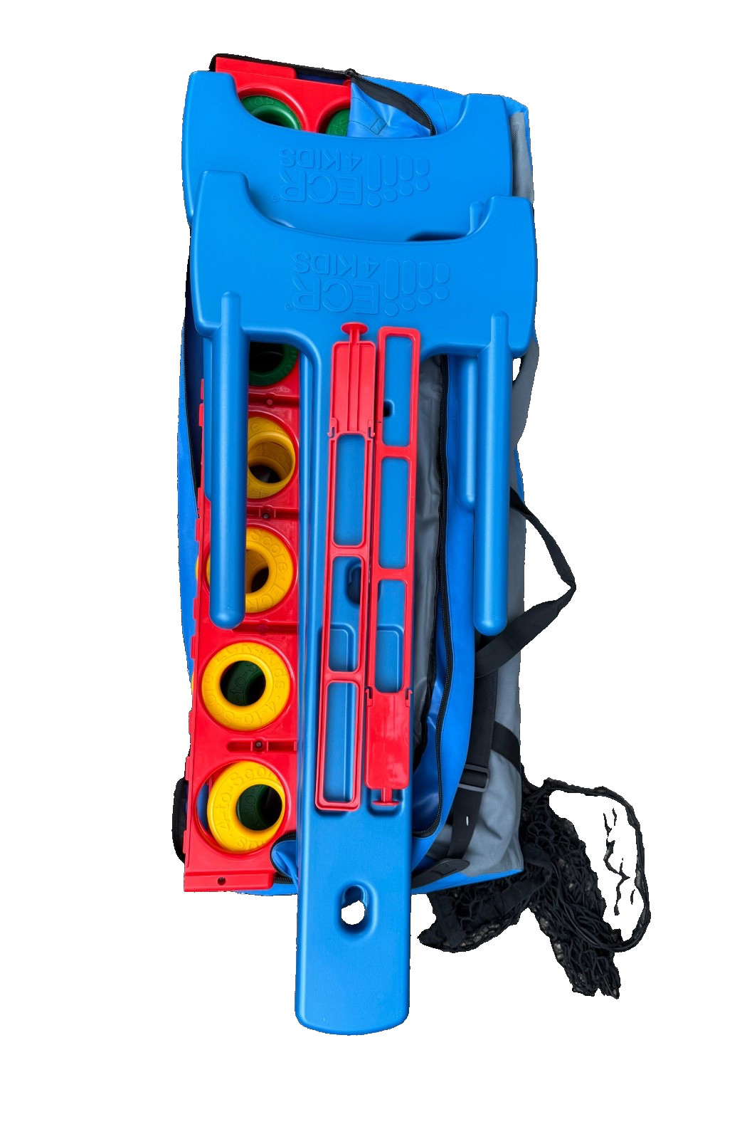 ECR4Kids 4 To Score Jumbo Game includes CATCH NET, CARRYING STORAGE BAG EUC