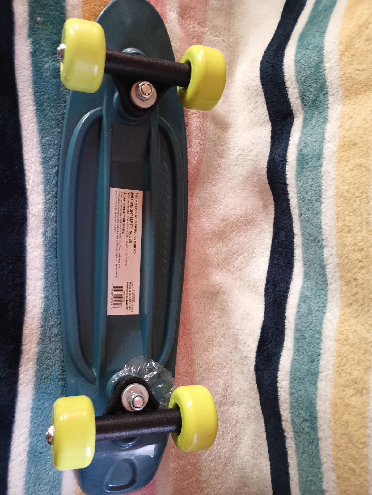 Mini Skateboard 17-Inch Rebel – Navy Blue with Green Wheels