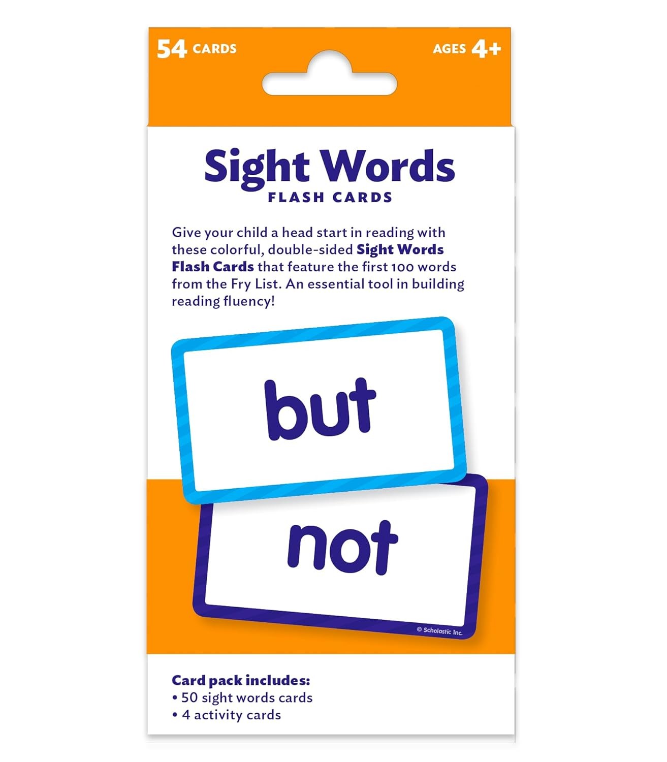 Flash Cards: Sight Words 3.25 x 1 x 6.25 inches Age 3 4 5 6 7 8 Cards 54 English