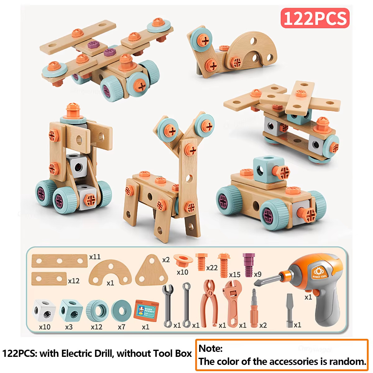 Ensemble D’Outils Pour Enfants, Kit De Jouets D’Assemblage D’Écrou De Bricolage,