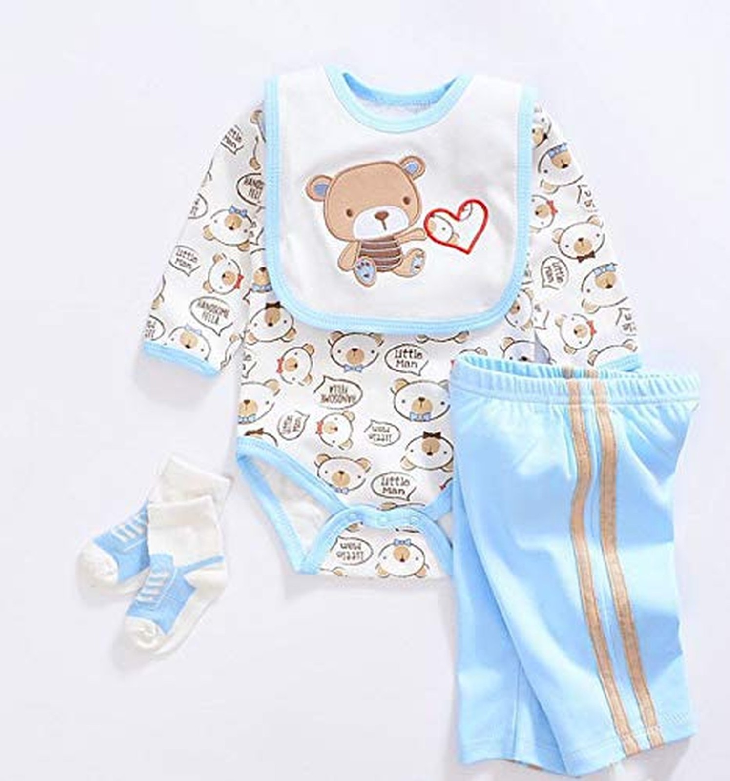 Reborn Baby Doll Clothes Boy 5pcs for 17- 18 inch Reborn Doll Boy Blue Outfit…