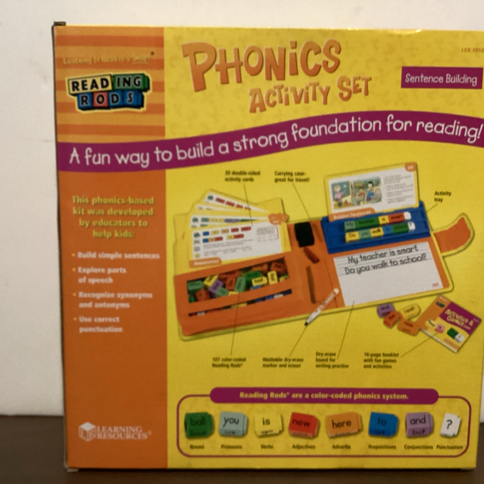 Learning Resources Phonics Activity Sentence Building Orange Kit, Home Schooling
