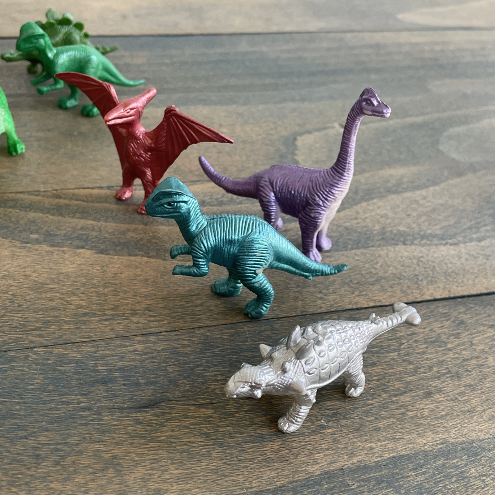 Lot 20 Mini Dinosaur Toys Plastic Rubber Classroom Party Favor(L6)
