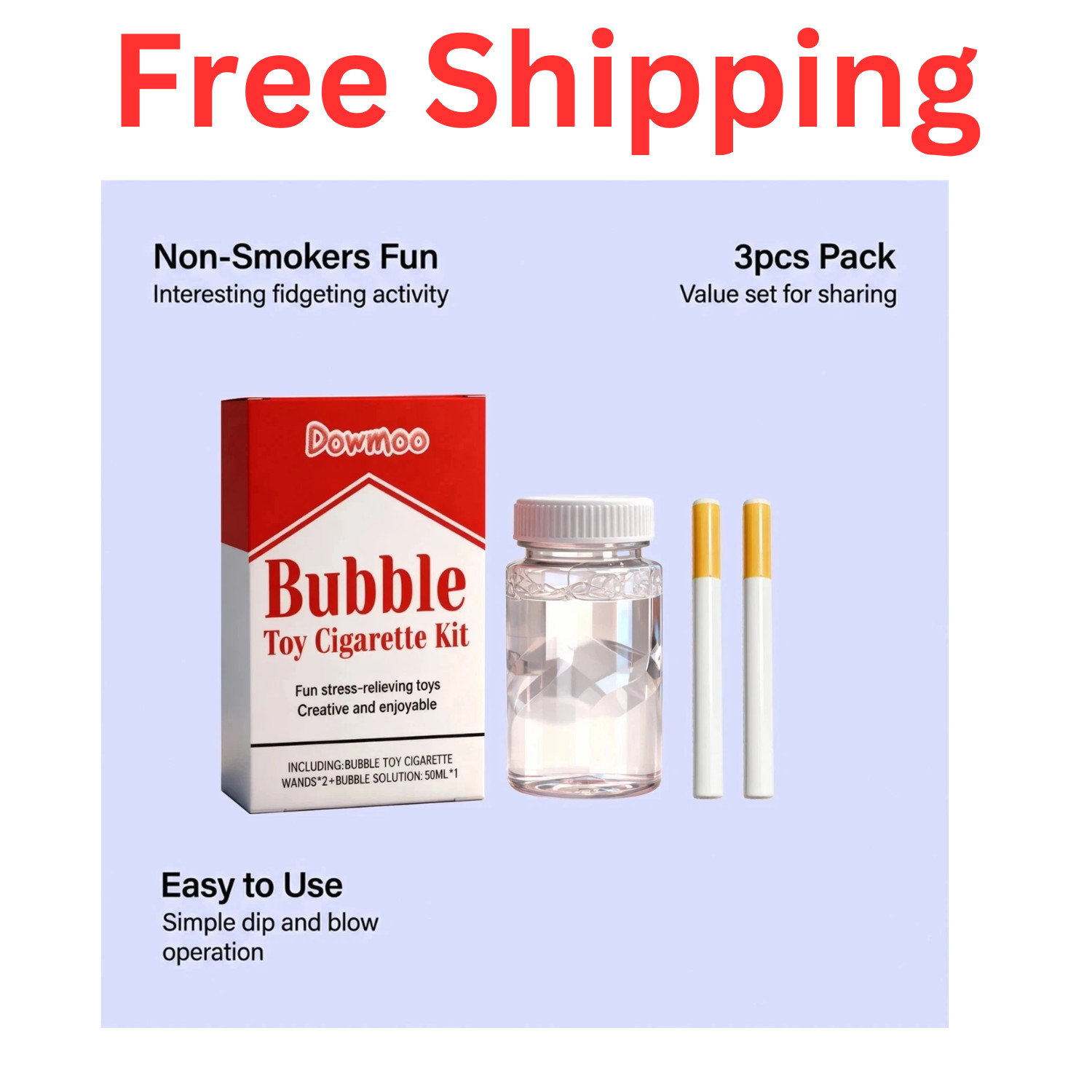 Bubble Toy Cigarette, Stress Relief Toy Fake Bubbles Smoke Cigarettes – New Pack