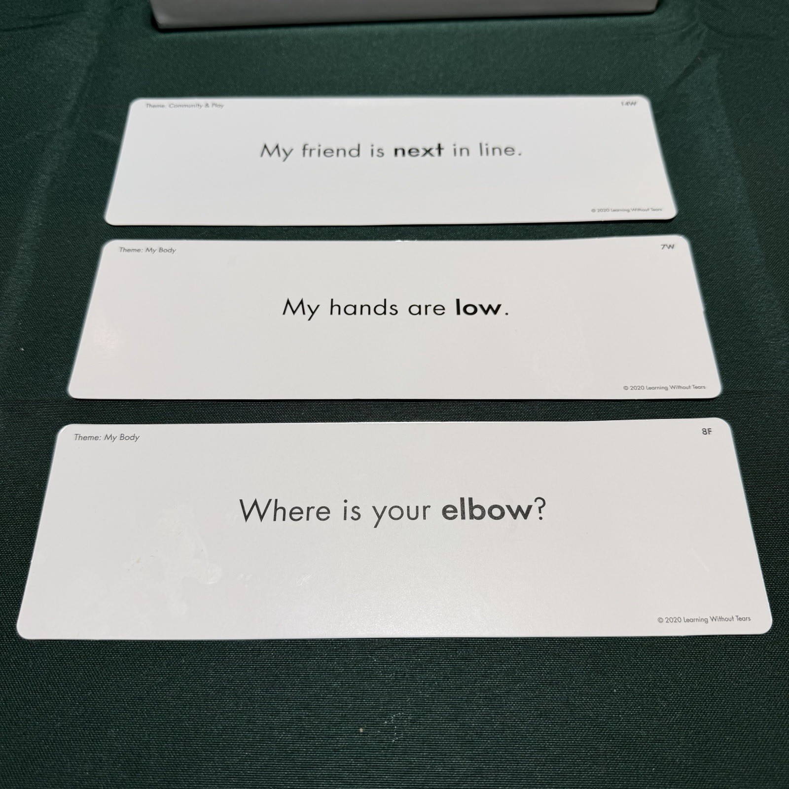 Word Time – Learning Without Tears – Laminated Cards – Literacy Teacher Student