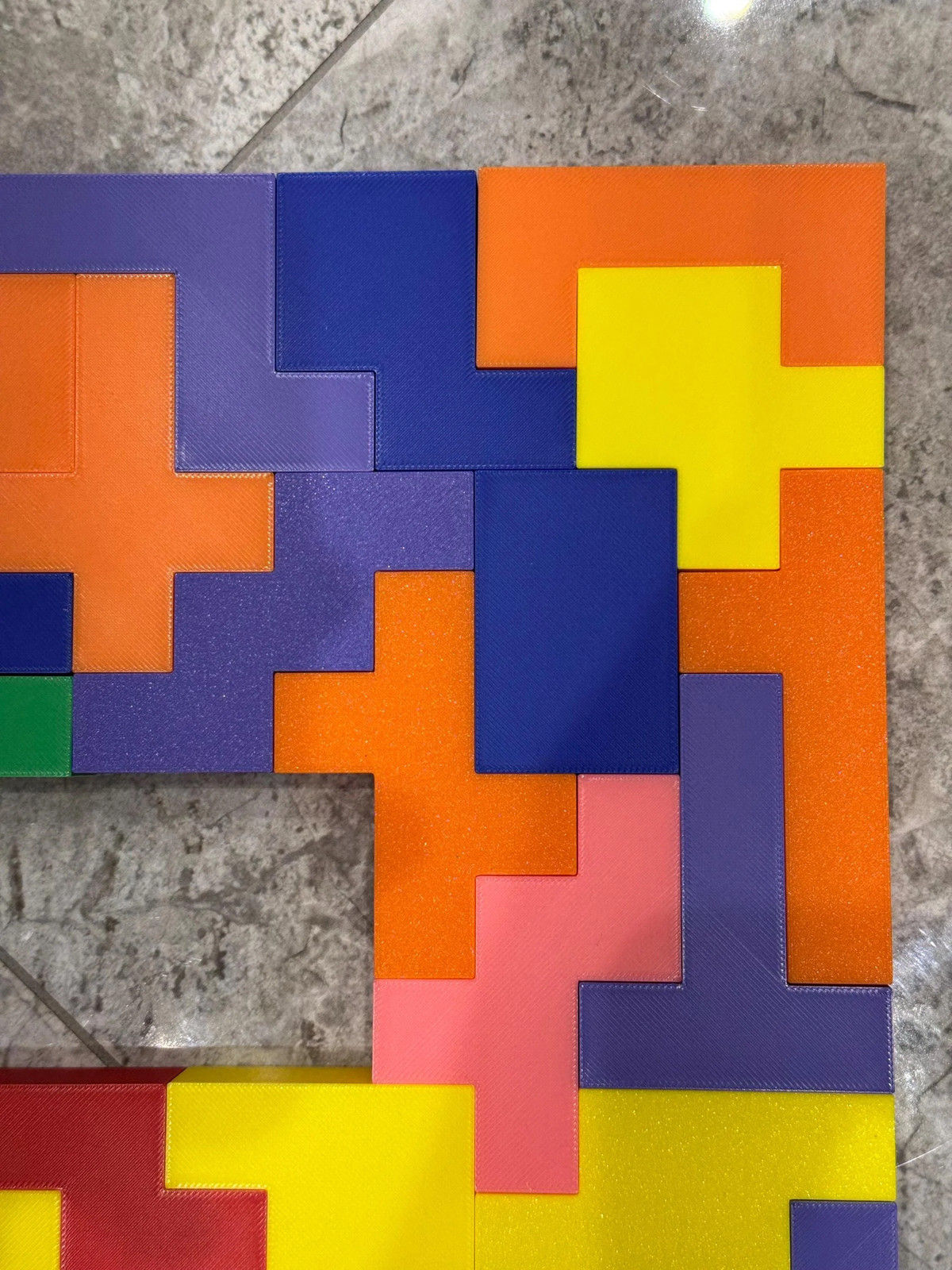 Hexomino Puzzle – 35 Unique 3D Printed Pieces, Fun Mind Challenge Gift for Kids