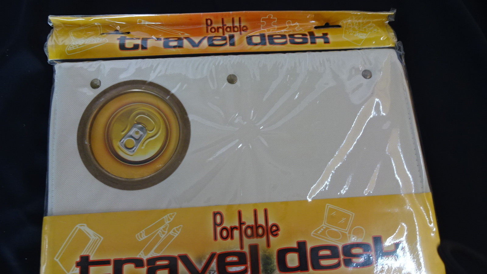 PORTABLE TRAVEL DESK For Child Car Travel Folds Flat Drink Holder New Sealed