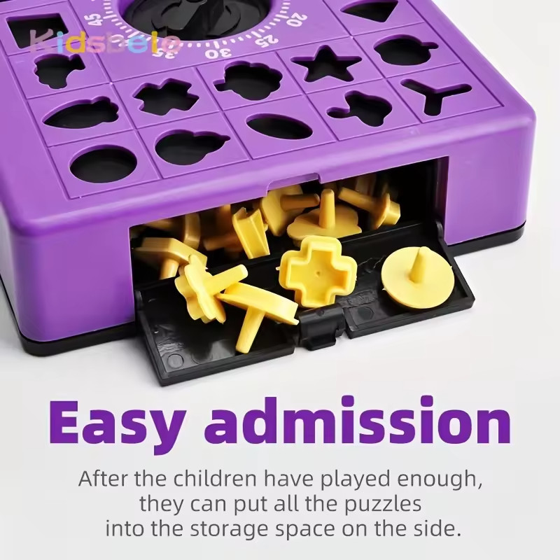 Pop Up Time Game Board Puzzle for Kids Shape Matching Educational Toy