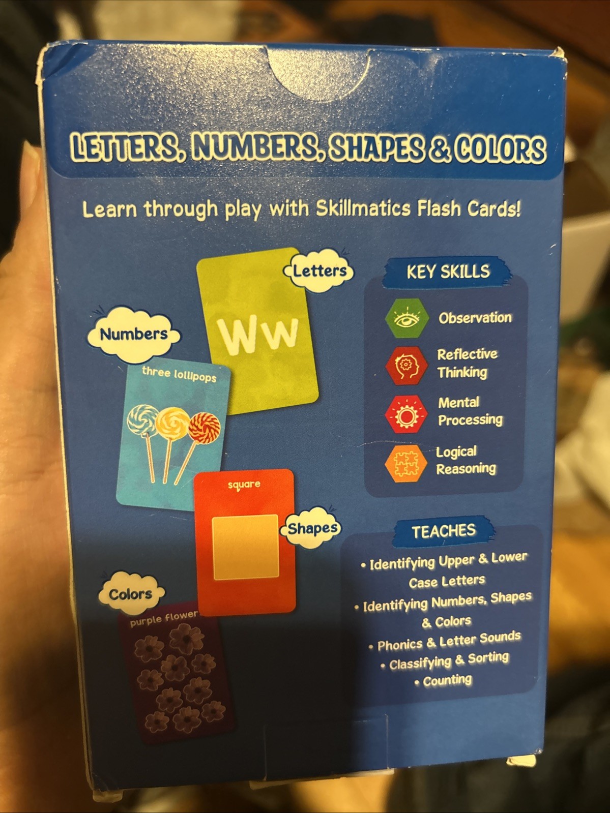 Letters, Numbers, Shapes And Colors Flash Cards