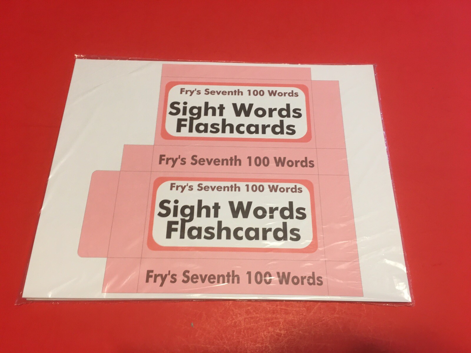Fry’s Seventh Hundred Words – PRINTED & UNCUT – Sight Word Flash Cards