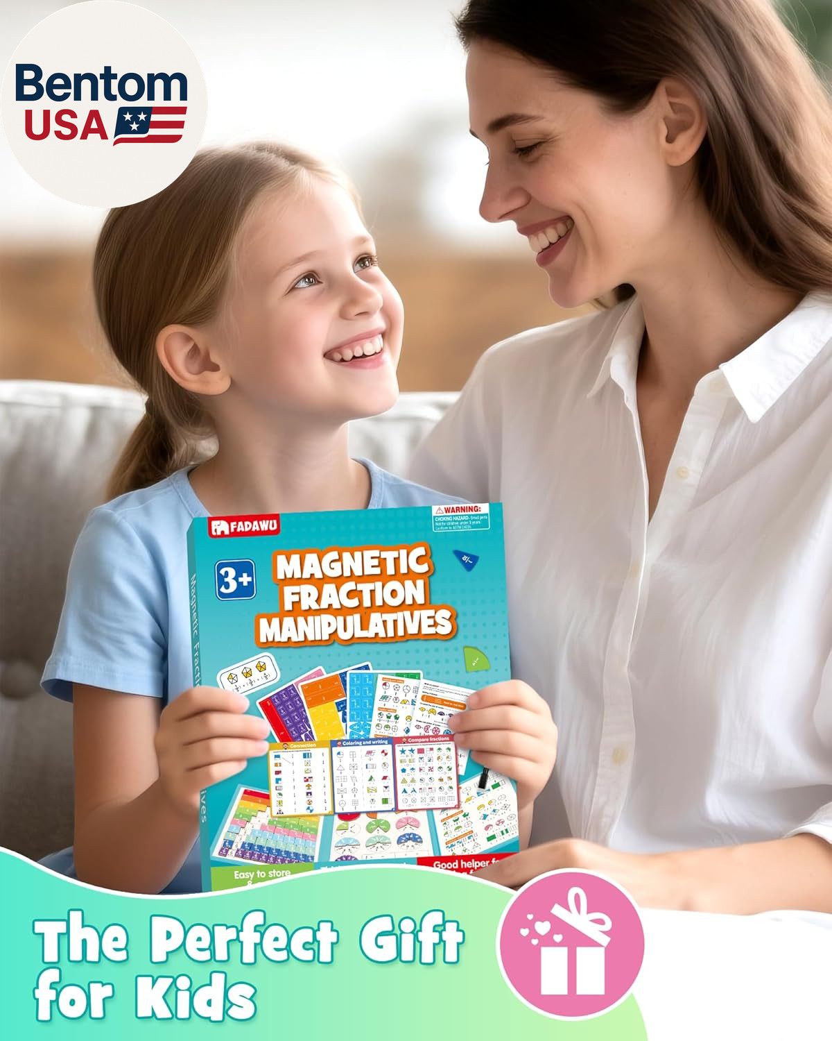 Magnetic Fraction Educational Puzzle, Magnetic Fraction Demonstration Book with