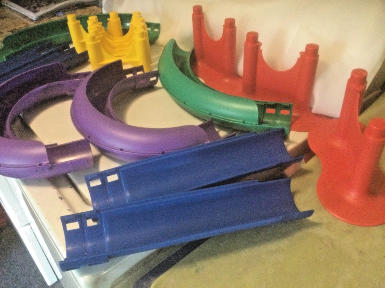 Stem Toy/LakeShore Educ.Suspension Marble Run,Ball/Car Track 17Lg.Pcs See video