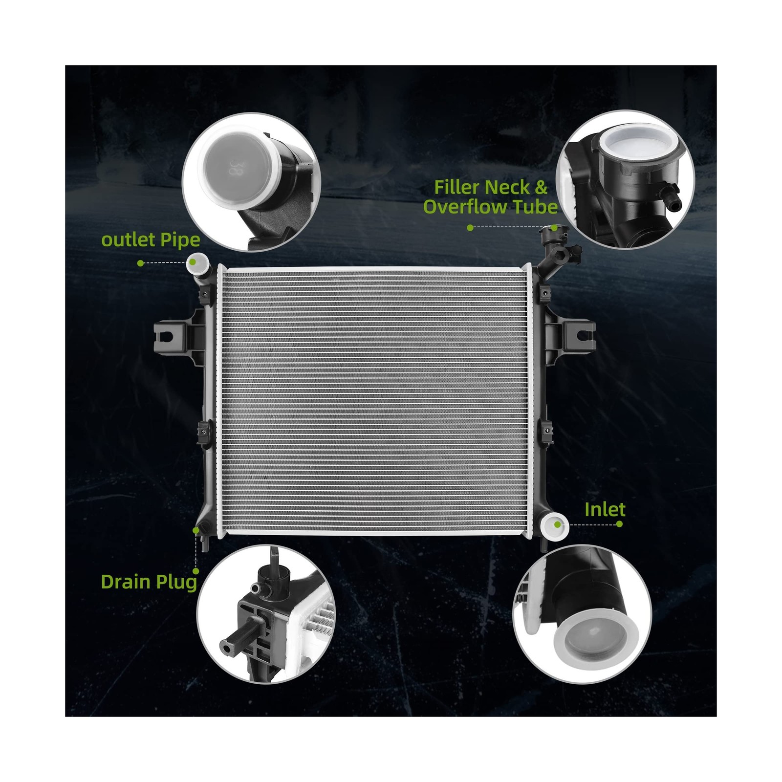 AUTOSAVER88 Radiator Compatible with 2006-2010 Commander , for 2005-2010 …