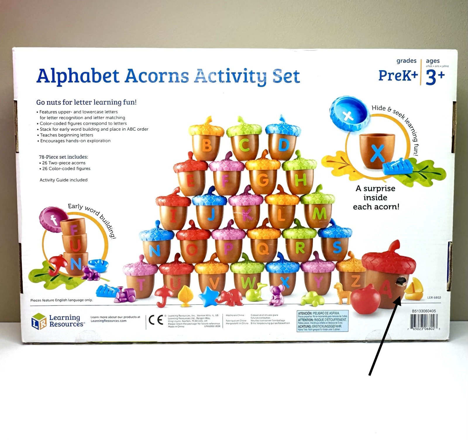Learning Resources Alphabet Acorns Activity Set Letter Recognition Homeschool