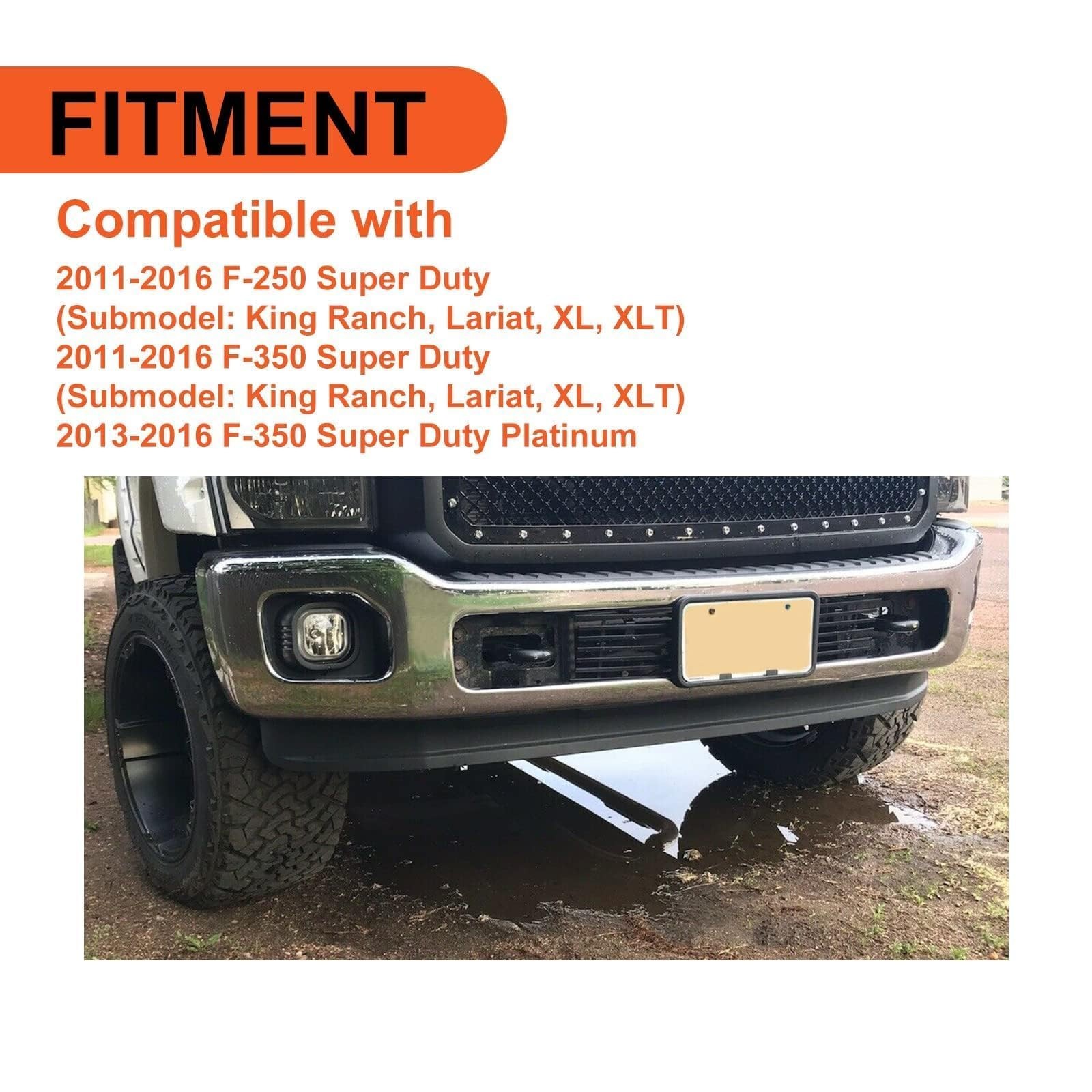 Front Lower Bumper Valance Deflector for 2011-2016 Ford F250 F350 BC3Z17626AA