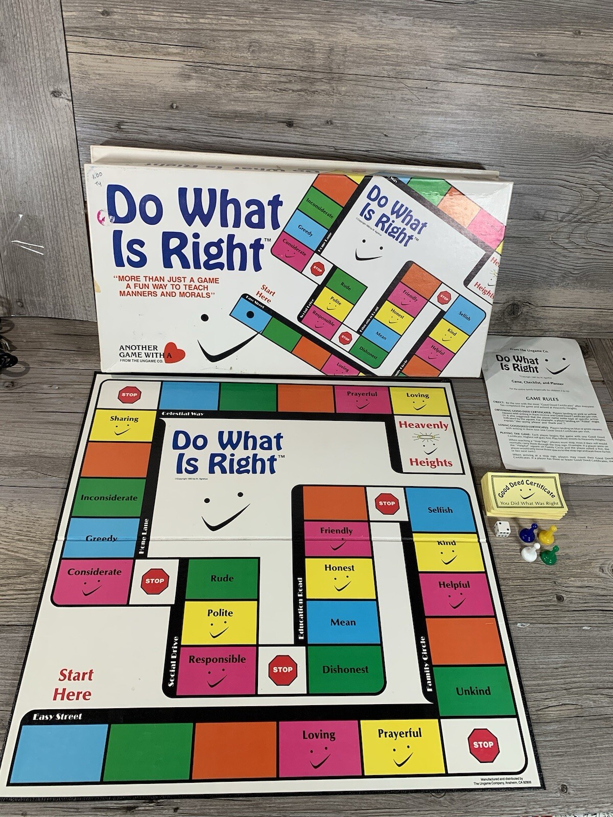 Do What Is Right a fun way to teach manners and morals 1570 (1985) Ungame Rare!