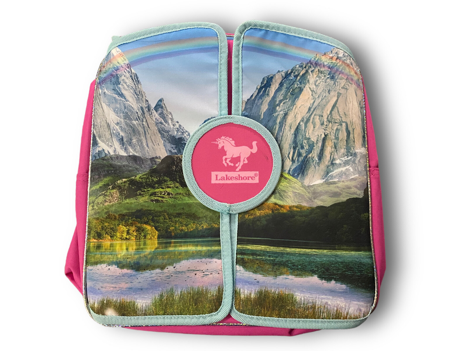 Lakeshore Fantasy Adventure Backpack Fold Out Scene Unicorns Pegasus Playset EUC