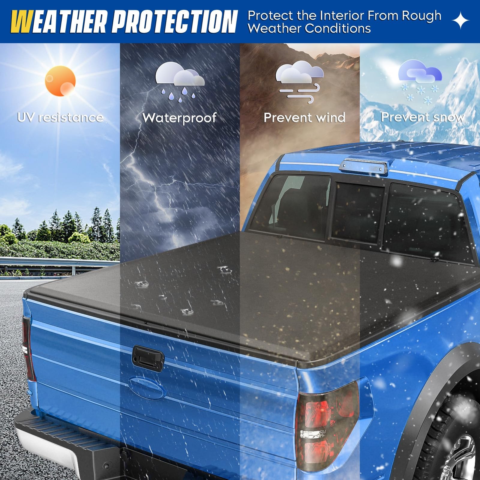 Soft Roll-up Truck Bed Tonneau 6.9′ – Roll Up, 2020-2024 2500HD 3500HD