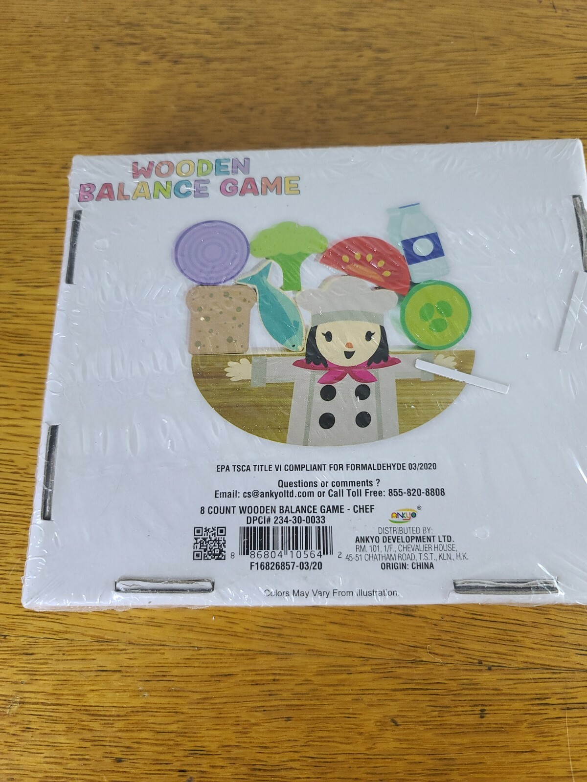 Wooden Food Balance Game by Ankyo 8 Pieces Educational Puzzle