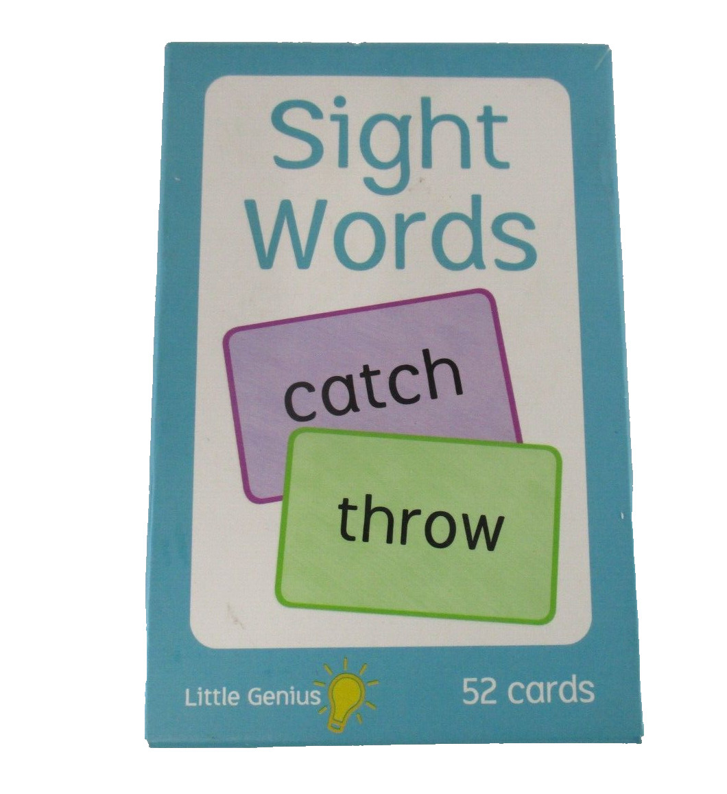 Little Genius Sight Words 52 Cards Complete 2016 Lake Press Very Good Condition