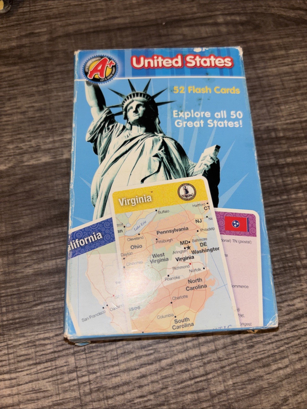 A+ United States Educational Flashcards W/ 52 Cards