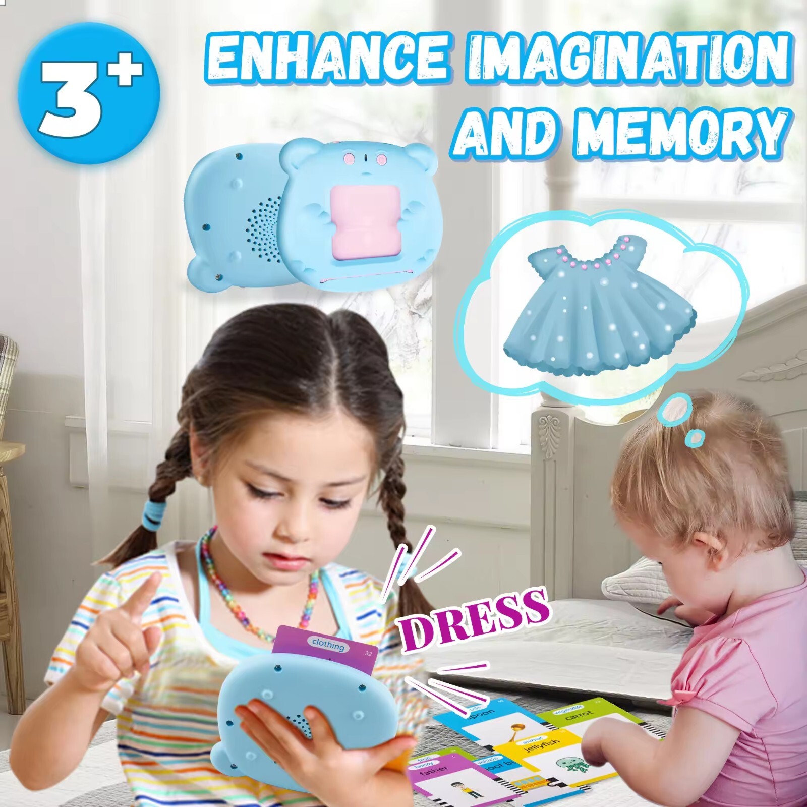 Toddler Toys Talking Flash Cards 224 Sight Words Pocket Speech for Toddlers
