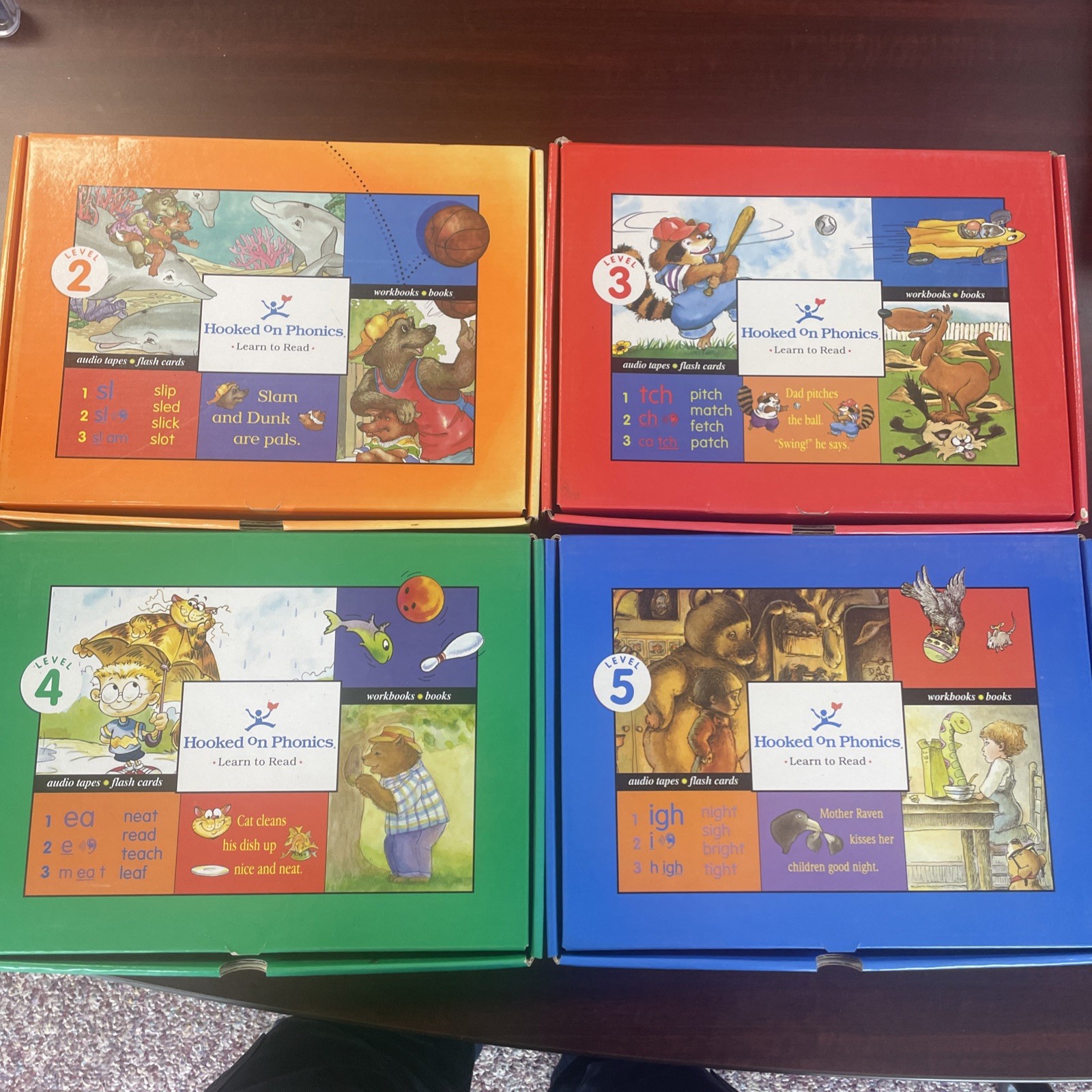 HOOKED ON PHONICS SET Levels 2 3 4 5 Learn To Read Books Parents Kit *Read*
