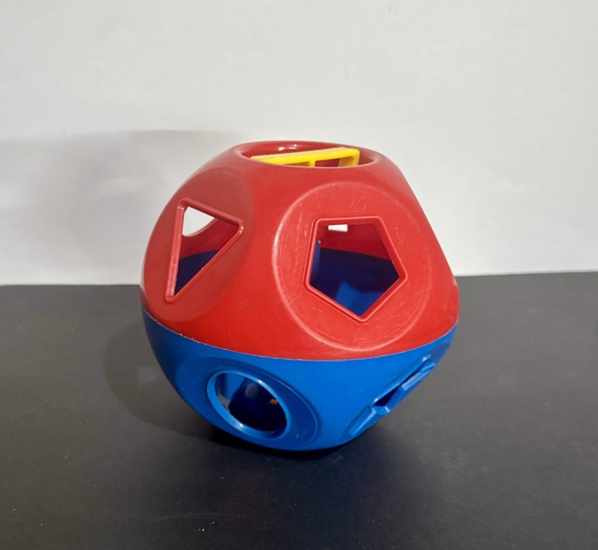 VTG Blue Red Tupperware Shape O Ball Numbers Sorter Tupperkids Kid Toy BALL only