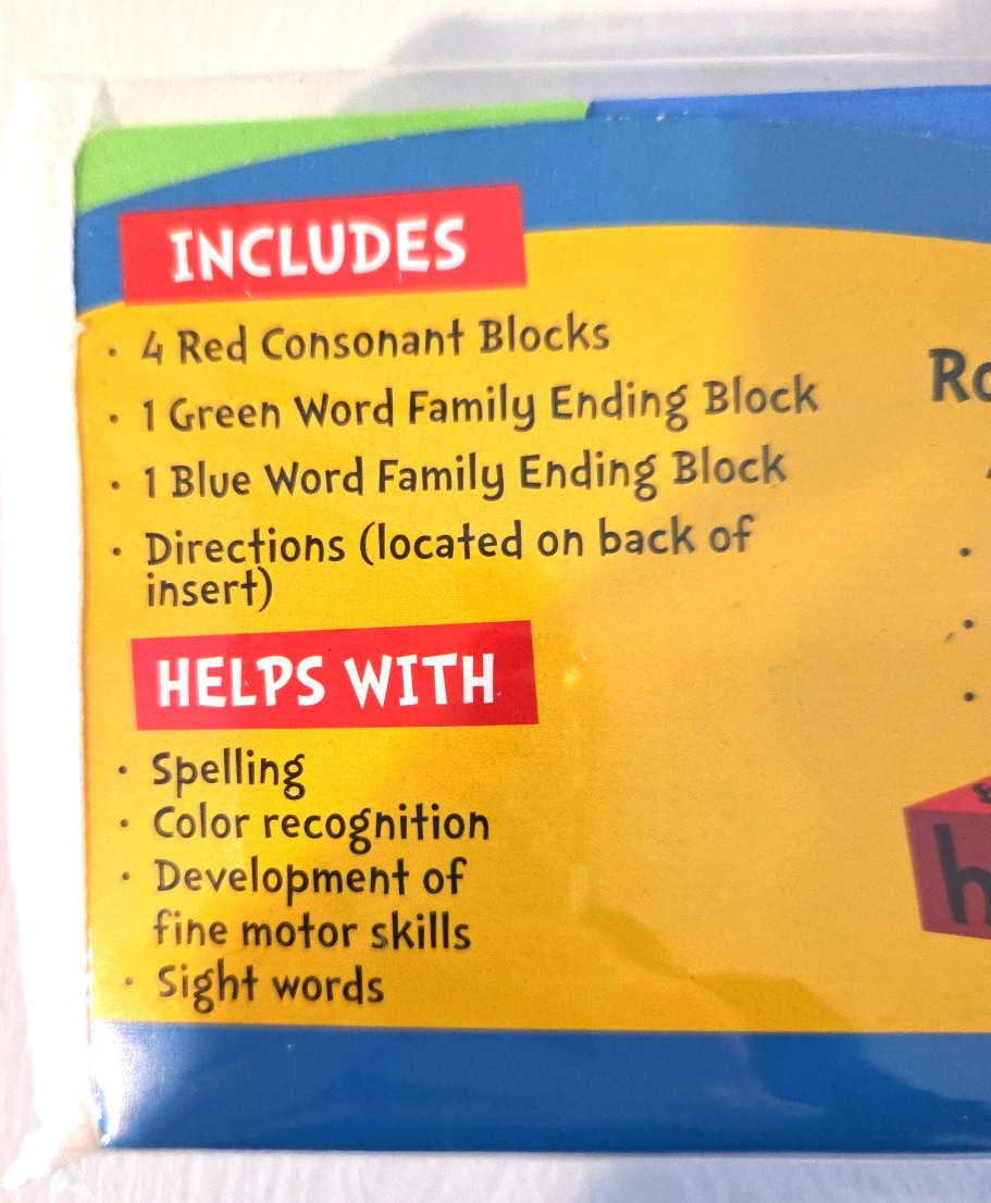 NIB Dr Seuss 6-pc Multicolor Foam Letter Activity Blocks for Kids Age 3+
