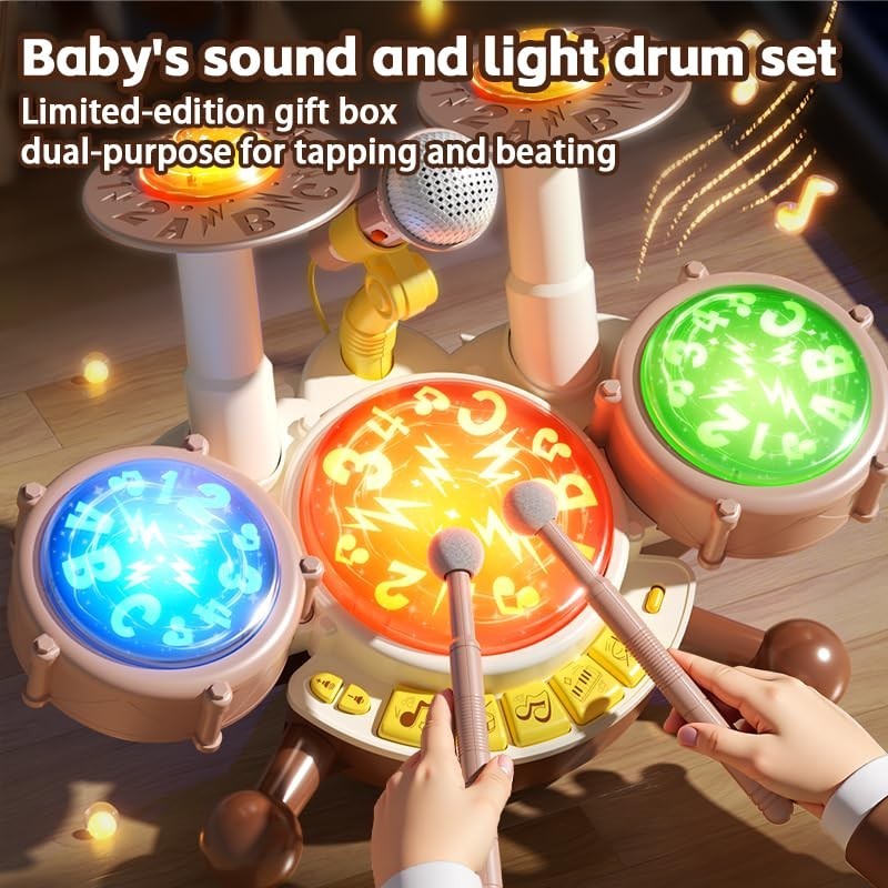 Drum Set for Toddlers, Kids Musical Instruments, Toys for Boy Girls Birthday…