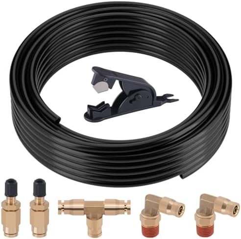 Air Line Kit for Air Spring Bag Suspension with Fittings, 30 FT PA Hose Truck Ai