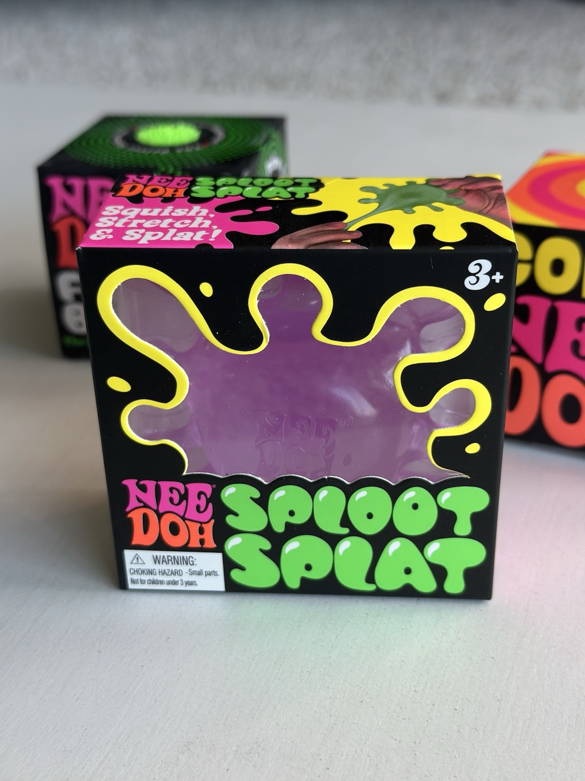 Rare NeeDoh Squishy Lot of 4 Authentic Color Change Fuzz Ball Nice Cube Splat