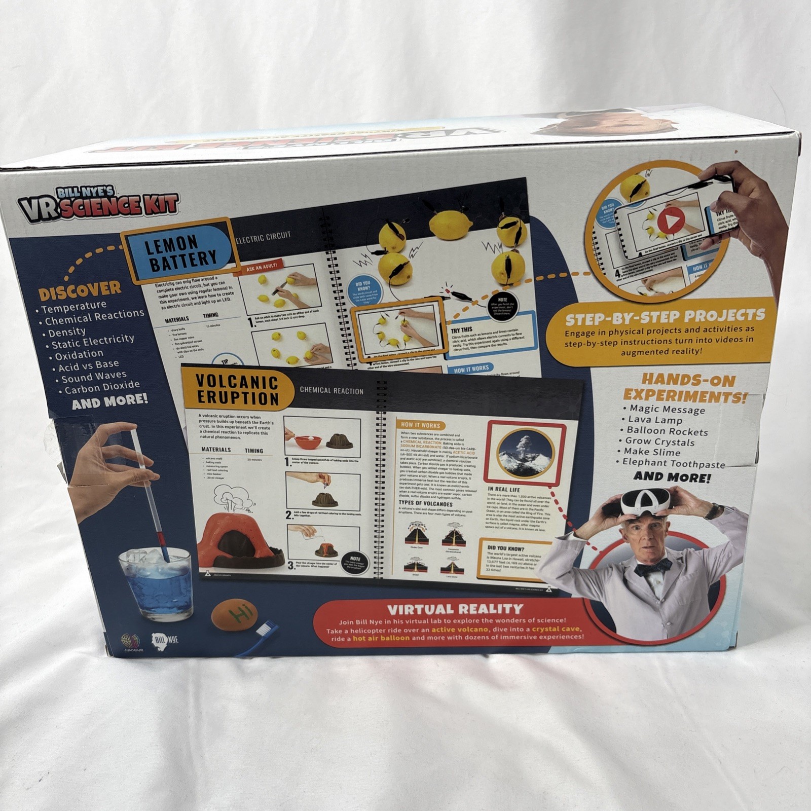 Abacus Bill Nye’s VR Science Kit Virtual Reality Activity Set 50Pc New Open Box