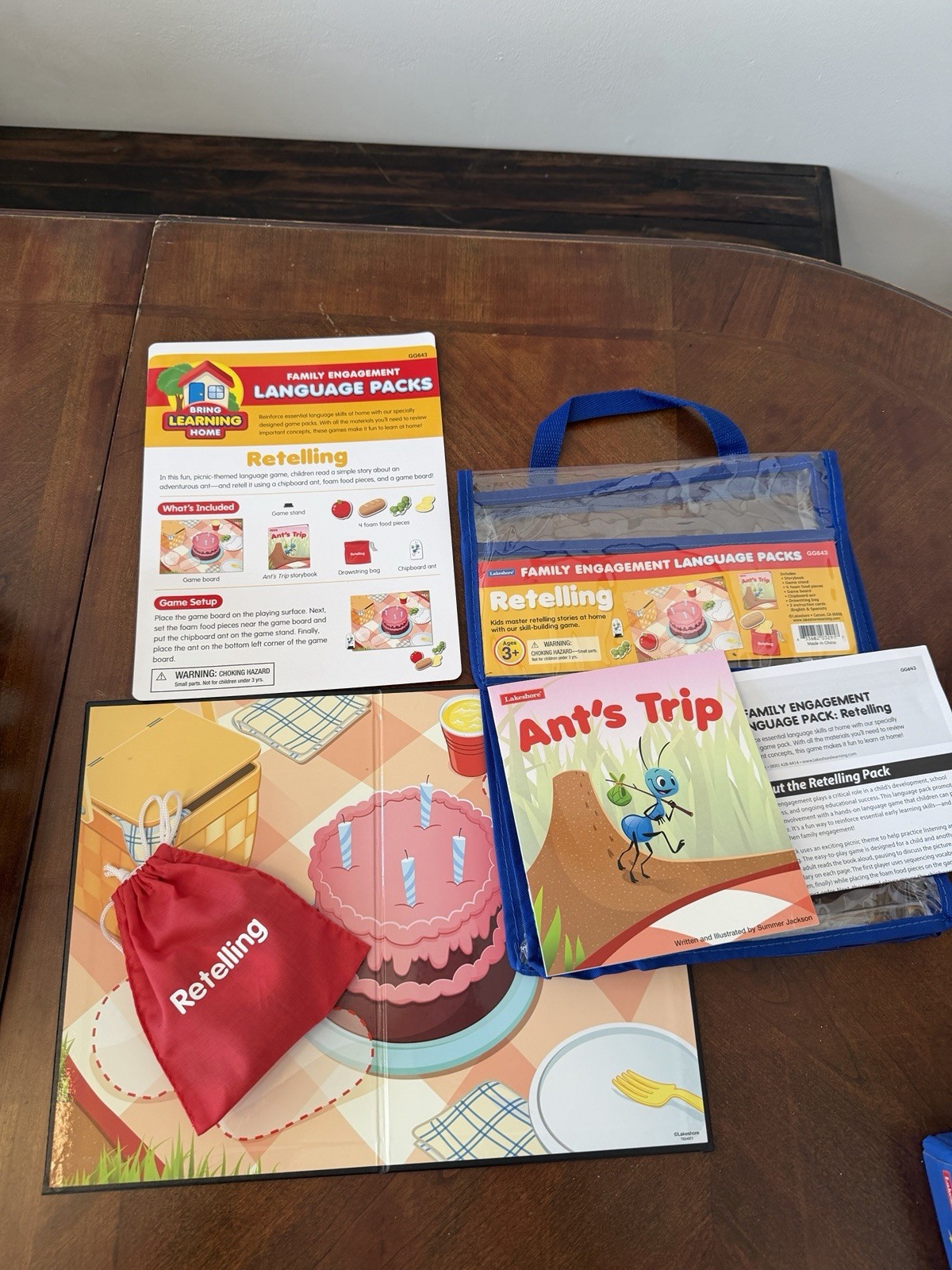 Lakeshore Learning Family Engagement Take Home Retelling Bag Literacy Pre K Kind