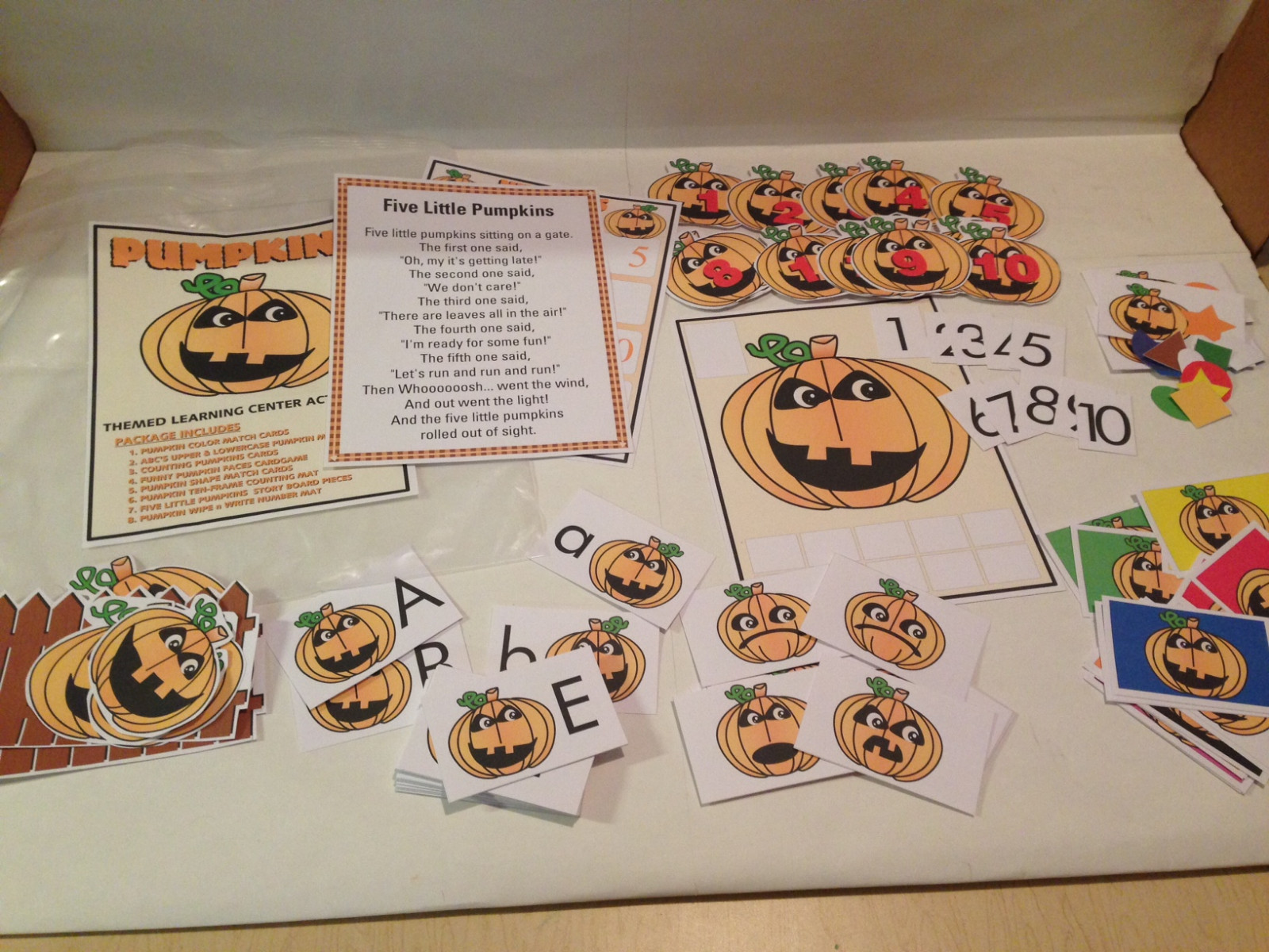 PUMPKINS -THEMED Learning Activities Package- LAMINATED – Teaching supplies