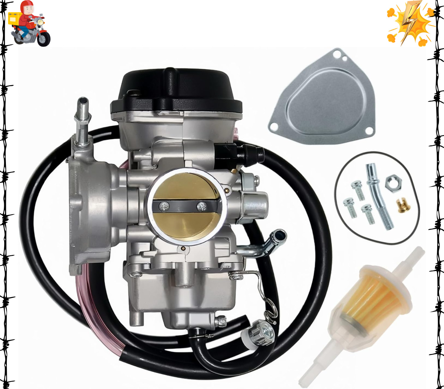 LTZ400 Carburetor For SUZUKI LTZ400 LTZ 400 QUAD ATV WITH Accessories 2003 2004