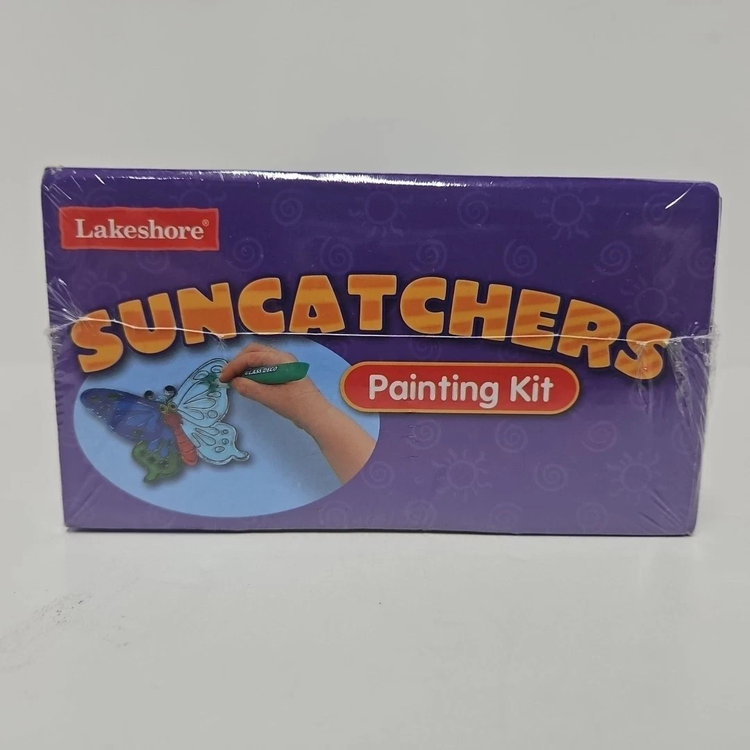 LAKESHORE SUNCATCHERS PAINTING SET TS242 LET YOUR ART SHINE NEW SEALED ART CRAFT
