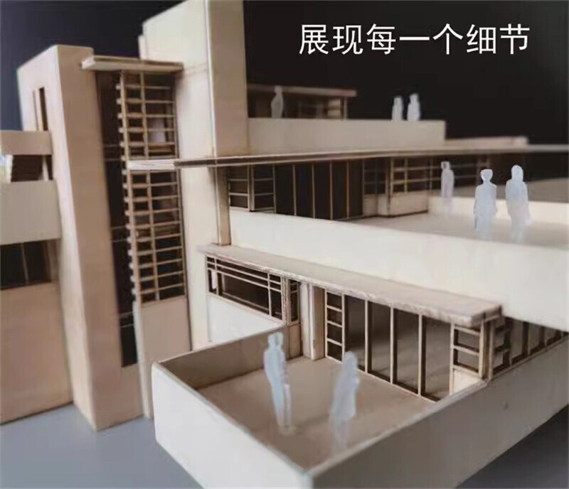 1/75 1/100 Villa 3D Wooden DIY Building Model Kits Assembly Kits Gifts Set